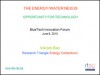 The Eenergy / Water Nexus – Opportunity for Technology