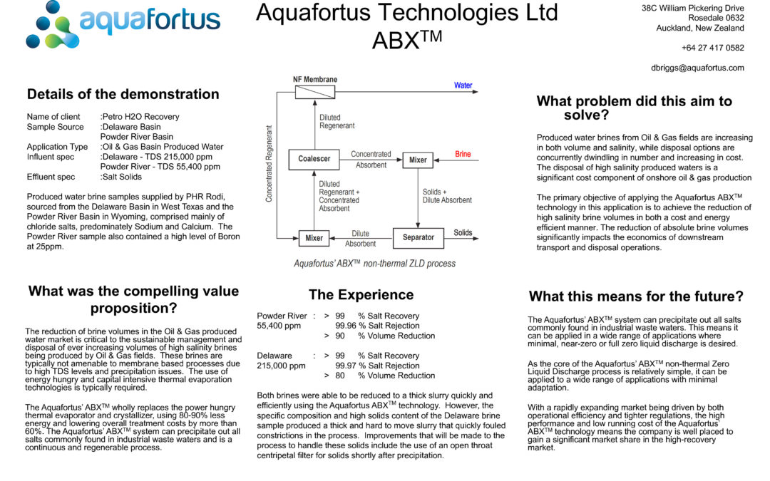 Aquafortus Case Study – BlueTech Forum 2018 Innovation Showcase
