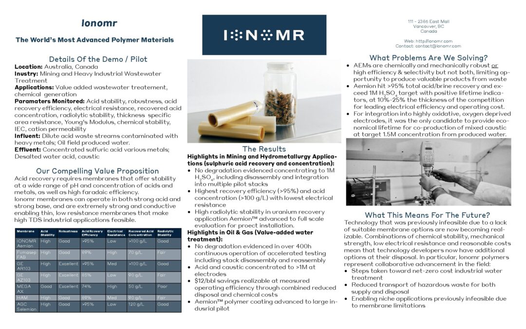Ionomr BlueTech Forum Case Study FINAL